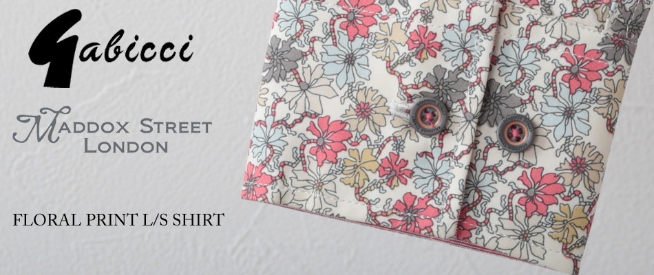 楽天市場 Gabicci メンズ 長袖シャツ ガビッチ フローラル Maddox Street London レトロ ルージュ モッズファッション ギフト トラッド Clozest モッズメンズレディース