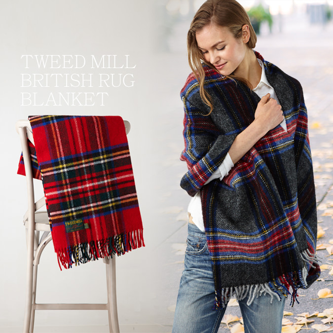 TWEEDMILL ブランケット ストール tmkneerug70183rainbowstripe TWEED MILL ツイードミル 正規 Tweedmill ブランケット ラグ